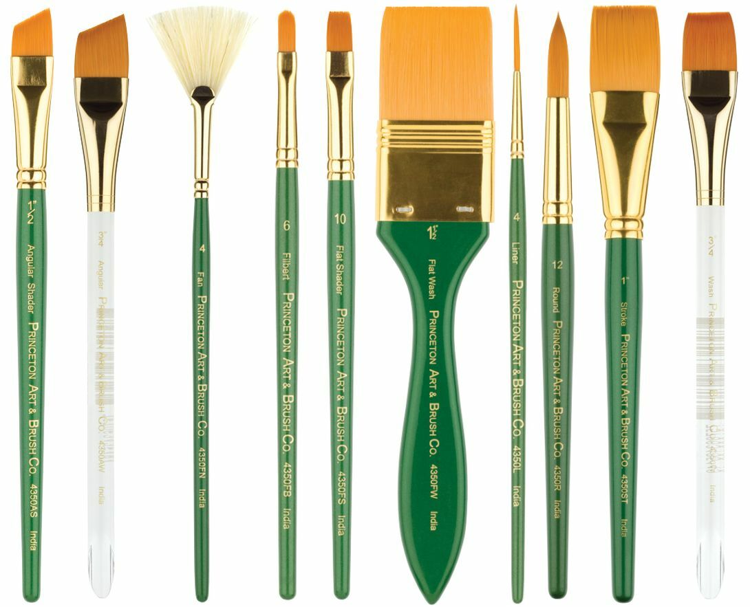 Princeton Brush Lauren Golden Synthetic Watercolor & Acrylic Brush, Wash, 3/4 inch